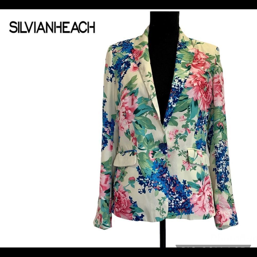 Silvian Heach floral Lenard Blazer Sz S